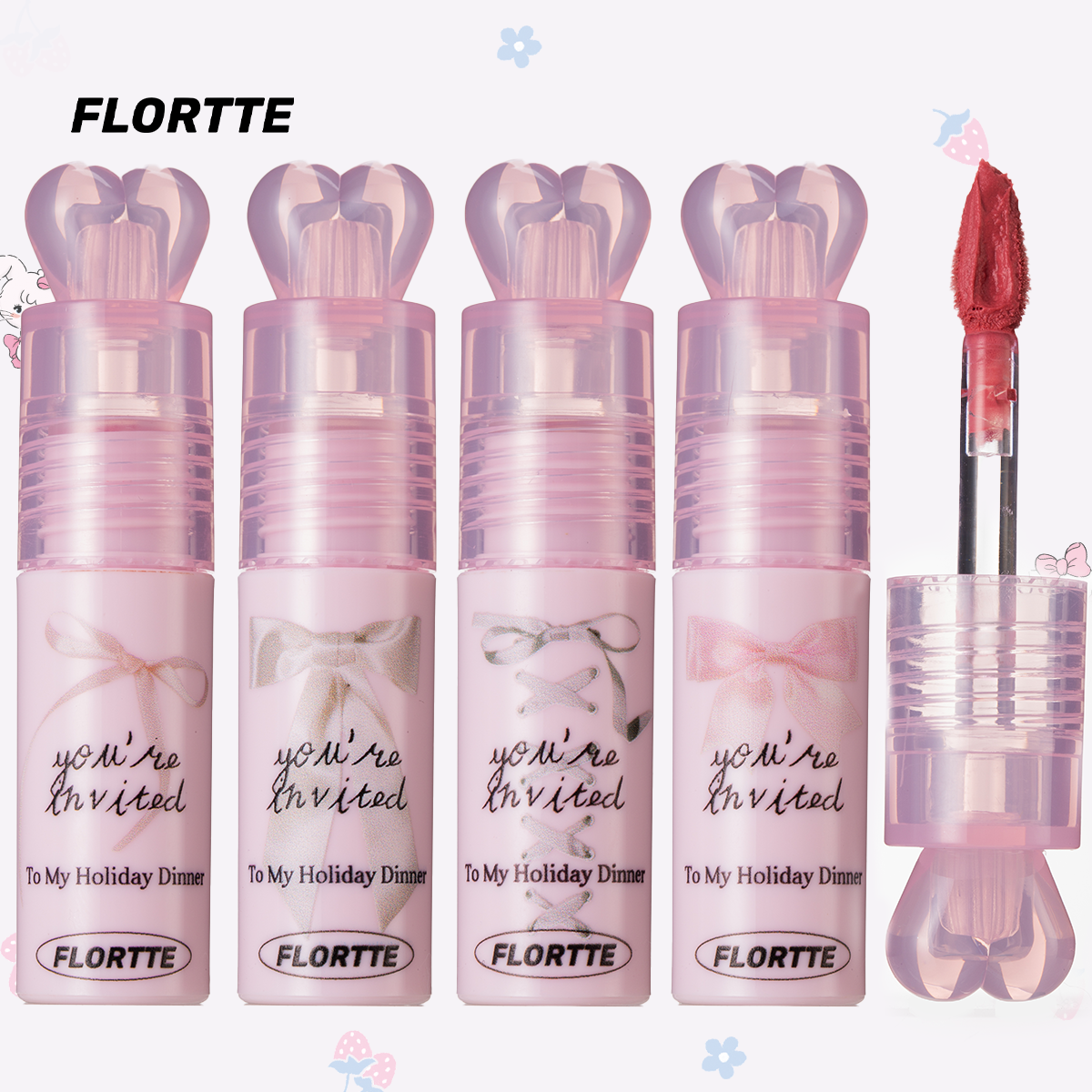 Collection of Small Bowknot Series Film-Forming Lip Cream Gift Set in a gallery layout